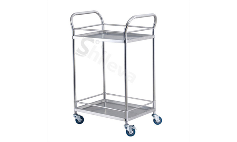 兩層器械車SLV-C4001 Treatment-Trolley-with-two-shelves